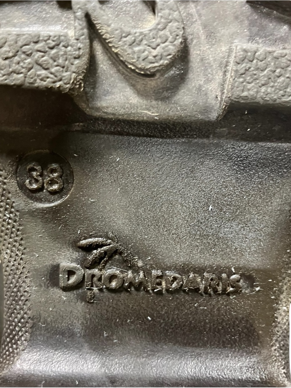 Dromedaris Leather Ankle Boots EU 38 Black Fur Lined Buckle Lug Chunky Sole - Picture 12 of 16